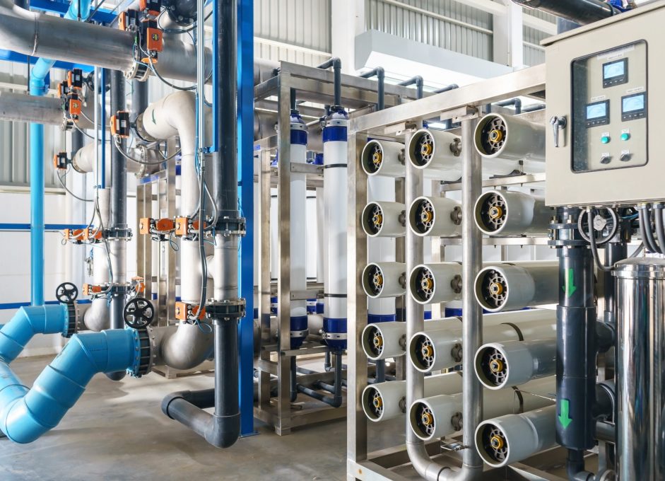 Reverse osmosis system for water drinking plant.